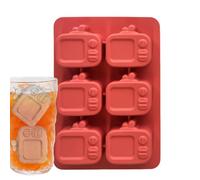Silicone Ice Tray | Silicone Freezer Moulds TV Format | 6 Compartments Non-Drip with Easy Extraction Lid for Drinks Home Kitchen Entertainment