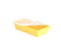 Silicone Ice Tray with Lid, 4-Cell Freezer Container for Soup Base Storage