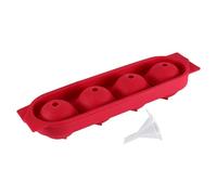Silicone Ice Trays for Freezer - 4-Cavity Cold Beverage Making - Round Ice Mold Tray - for Women Bartenders Entertainers Home Party Office Bar Summer Cocktail Picnic Drinks Wine Juice Whiskey
