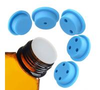 Silicone Inner Stoppers for GL45 Bottles - 5-Piece Set of Perforated and Solid Stoppers for Laboratory Use(4-holes 5pcs)