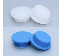 Silicone Inner Stoppers for GL45 Bottles - 5-Piece Set of Perforated and Solid Stoppers for Laboratory Use(Blue-Solid 5pcs)