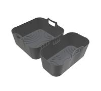Silicone Inserts for Hot Air Fryer Basket - Silicone Fryer Basket Inserts | Pack of 2 Non-Stick Removable Steamer Insert for Pot Pan Household Cooking Kitchen Oven Snack Storage