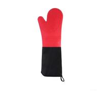Silicone insulated gloves for oven, baking, and grilling tasks, offering heat resistance and enhanced grip to prevent burns and safe food preparation (Black)