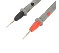 Silicone-Insulated Multimeter Leads with for Ultra-Fine Needle Probes, 910mm Length, 20A Current Rating, CAT II 1000V Safety Rating, Red/Black Set of 2(Gold)