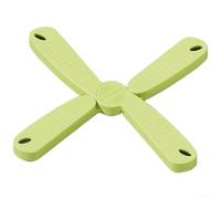 Silicone Insulation Pad For Hot Pots And Pans Foldable Trivet With Non Slip Texture On Both Sides For Stable Placement At Angles(Mint Green)