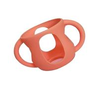 Silicone Jacket - 240ml Glass Flask Shield, Guard, Grip Handles, Drop Proof Cover for Nursing Trip Kitchen Travelcase Picnic Garden Shower Carry Bag Organizer Easy Clean CarePlusOK