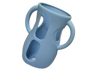 Silicone Jacket - 240ml Glass Flask Shield, Guard, Grip Handles, Drop Proof Cover for Nursing Trip Kitchen Travelcase Picnic Garden Shower Carry Bag Organizer Easy Clean CarePlusOK