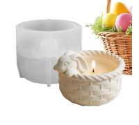 Silicone Jar Mold - Bunny Rabbit Basket Trinket Organizer Mould | Candle Holder Mould | for Craft Lovers Shelf Party Planners Art Teachers Home Crafting Themed Events Workshops Jewelry