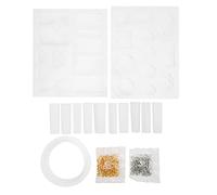 Silicone Jewelry Molds Reusable Durable Elastic DIY Pendant Casting Molds for Resin Art Craft Making 213Pcs Set with Gold Silver Screw Eye Pins