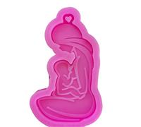 Silicone Jewelry Pendant Resin Casting UV Epoxy Mold Glossy Breastfeeding Mother Keychain Resin Mold Epoxy Resin Molds Silicone Words