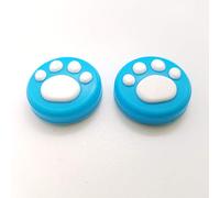 Silicone Joystick Thumb Grips Grip Cover Thumbstick Cap for Nintendo Switch Lite Console for Joy-Con Controller Joystisck Thumb Grip Cap Cat Paw Claw (White on The Blue)