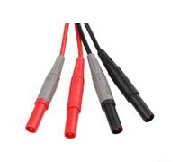 Silicone Kelvin Probe Leads Heavy Duty Test Cables with Crocodile Clips for Electrical Testing Multimeter 4mm 1.2m