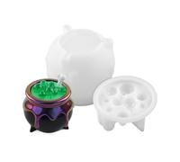 Silicone Kettle Mould - Halloween Storage, Resin Casting, Reusable Flexible Non-Stick Mould, Craft Kit for Children, Teenagers, Adults, Create Jewellery Pendants, Ornaments, Keychains,