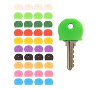 Silicone Key Cap Covers, 40 Pack-Coded Key Identifiers with 10 Assorted Colors | Key Toppers for Easy Identification of House, Office, Apartment Keys | Durable Key Sleeves & Markers for Organization
