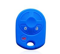 Silicone Key Case for for Focus for Fiesta Escape for Explorer V Eske 2012-2017 Key Cover 3/4 Button Key Holder Shell Protection Remote Car metal key case(Blue(3 button))