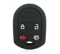 Silicone Key Case for for Focus for Fiesta Escape for Explorer V Eske 2012-2017 Key Cover 3/4 Button Key Holder Shell Protection Remote Car metal key case(Black B(4 button))