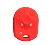 Silicone Key Case for for Focus for Fiesta Escape for Explorer V Eske 2012-2017 Key Cover 3/4 Button Key Holder Shell Protection Remote Car metal key case(Red(3 button))