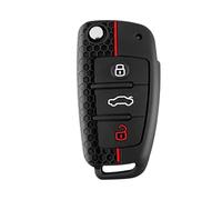 Silicone Key Fob Cover Compatible with Audi, Audi A3 Key Cover | For Audi A1 A3 A4 A6 Quattro Q2 Q3 Q7 S3 S6 RS3 And So On,3 Button Remote Car Key Protection Cover Silicone Soft Case