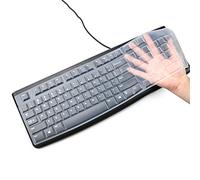 Silicone Keyboard Cover for Logitech K120 & MK120 Ergonomic Desktop USB Wired Keyboard Ultra Thin Protective Skin (for Logitech MK120 K120, Clear)
