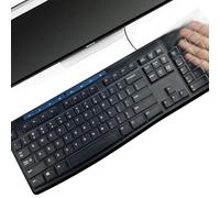 Silicone Keyboard Cover for Logitech K200 K260 K270,Ergonomic Wireless Keyboards, MK200 MK260 Keyboard Skin Waterproof Dustproof - Transparent