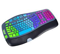 Silicone Keyboard Cover for Logitech K350 MK550 MK570 Wireless Wave Keyboard, Logitech K350 MK550 Keyboard Skin Protector, Rainbow