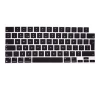 Silicone Keyboard Cover For MacBook Air 13.6 inch M3 M2 A2681 2024 2023 2022 & 2023 2022 2021 MacBook Pro 14/16 inch M1 Pro/Max A2442/A2485/A3113/A3114, Silicone Skin Protector(Black)