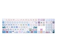 Silicone Keyboard Cover Skin for 2017/2018 Apple Mac Wire Magic Keyboard with Numeric Keypad MQ052LL/A(Model: A1843), Cute Print, US Layout,Garland