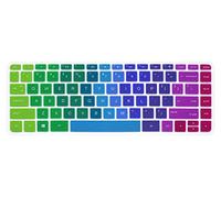 Silicone Keyboard Cover Skin for HP 14-ab 14-ac 14-ad 14-an Series, 14-ab010 / ab166us 14-ac159nr 14-al062nr 14-an010nr / an013nr / an080nr, 14" HP Stream 14-ax010nr, HP ENVY 14-j0 Series (Rainbow)