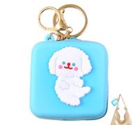 Silicone Keychain Purse, Storage Bag Key Ring - Coin Changer Coin Purse with Design | Oin Pouch Cute Multipurpose Bag Cute Keychain Zipper Design with Keychain, turquoise, riferimento alla