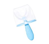 Silicone Kids Toothbrush Round Design for Toddler 2-6 Years Soft Bristles Chewable Teether Fun Cartoon Patterns Promotes Dentals Hygiene Habits U Shape Baby Toothbrush with Soft Silicone Bristles