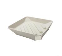 Silicone Kitchen Draining Tray with Self Draining Feature and Hanging Storage, Square Water Filter Basket for Efficient Washing of Fruits and Vegetables (white)