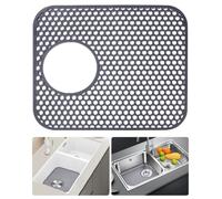 Silicone Kitchen Sink Protector - Heat Proof Mat with Rear Center Drain