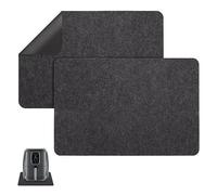 Silicone Kitchen Worktop Mat, 2PCS Nonstick Heat Resistant Countertop Mat, Kitchen Appliance Sliders and Non-Slip Mat for Nonskid Placemat, Craft Mat, Table Mat, Coffee Maker (Black)