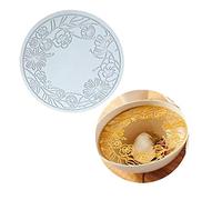 Silicone Lace Mat, Sugar Craft Impression Mold Edible Cake Decorating, Large Wreath
