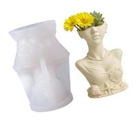 Silicone Lady Shaped Pen Holder Mold for Resin Casting Detailed Planter Pen Holder Creative Gift Jewelry Container Mold