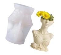 Silicone Lady Shaped Pen Holder Mold for Resin Casting Detailed Planter Pen Holder Creative Gift Jewelry Container Mold