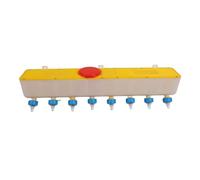 Silicone Lamb Milk Feeding Bucket Wall Mounted 8 Nipples Feeder for Nursing Animal - 10L Livestock Drink