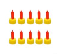 Silicone Lamb Nipple 10 Pack for Calves Goats Sheep - Anti Colic Feeding Teat Natural Flow Bottle Farm Livestock Newborn Essentials Red 5.8x3cm