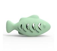 Silicone Leaky Fish Toy Interactive Teasing Stick Dental Cleaning Nubs Boredom Relief Supplies Kitten Self-Entertainment