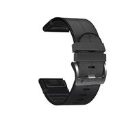 Silicone Leather 22 26mm Quick fit strap For Garmin Fenix 8 51 47mm E 7X 7Pro 6X 6Pro Enduro 3 2 Bracelet(Black,26mm Fenix 7X 7X Pro)