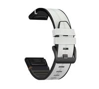 Silicone Leather 22 26mm Quick fit strap For Garmin Fenix 8 51 47mm E 7X 7Pro 6X 6Pro Enduro 3 2 Bracelet(WHITE,26mm Fenix 7X 7X Pro)