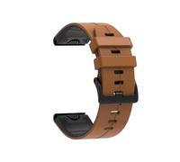 Silicone Leather 22 26mm Quickfit Strap For Garmin Fenix 8 X 51 47mm E 7X 7Pro 6X 6Pro Enduro 3 2 Replacement Bracelet Accessories(Light brown,22mm(MARQ series))