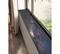 Silicone Leather Window Sill Mat with Starry Sky Pattern, Narrow Waterproof Ledge Dust-Proof Cover, Tea Room Breakfast Kitchen Liner Guard(100x14cm/39x6in)