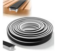 Silicone LED Profile 10m, Flexible LED Channel Diffuser for up to 12 mm LED Strip, 10 x 20 mm Waterproof LED Diffuser Channel System Black for Acoustic Panel Lighting, Recessed Installation (10×20mm)