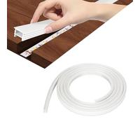 Silicone LED Profile, 3M DIY Flexible LED Strip Diffuser Channel, 5mm-6mm Neon Light Strip Channel System Led Strip Cover Recessed Installation for Cabinet, Kitchen Bedroom Lighting (White, 8x8mm)