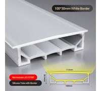 Silicone LED Strip Channel Profile for Embedded Flexible Light Diffuser with Edg