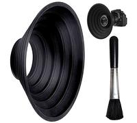 Silicone Lens Hood DBAILY Anti-Reflective Lens Hood Camera Dust Brush Lens Hood Filter Thread Protector Fits Anti Reflection Collapsible External Dia 70mm~90mm Camera Glare Adapter for Canon Nikon