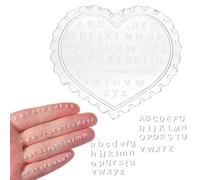 Silicone Letter Molds, Mini Alphabet Mold for Chocolate, Clear Silicone Letters Alphabet Stencils for Chocolate Baking DIY Crafts Candy Cake Decorations