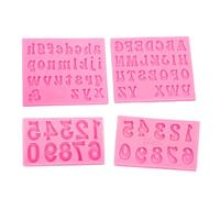 Silicone Letter Moulds for Cake Decorating Chocolate Letter Alphabet Silicone Baking Molds Number Cake Mould for Fondant Dessert