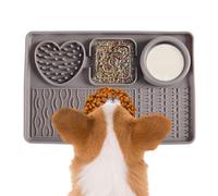 Silicone Licking Mat for Dogs - Slow Eater No Slip & Interactive Puzzle Toy | Mental Stimulation & Mat for Boredom, Grooming & Time